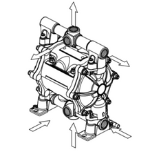 Load image into Gallery viewer, Wagner Liquid ZIP 52 PF Aluminum Body - PTFE Diaph - Stainless Steel Seat - Stainless Steel Ball - Low Pressure Double Diaphragm Pump