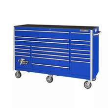 Load image into Gallery viewer, Extreme Tools® RX Series 72"W x 25"D 19 Drawer Triple Bank Roller Cabinet w/ Chrome Drawer Pulls