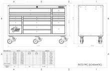 Load image into Gallery viewer, Extreme Tools® EXQ Series 72"W x 30"D 17 Drawer Professional Triple Bank Roller Cabinets