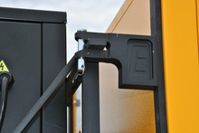 Load image into Gallery viewer, EMAX ERVK200003 20HP 3PH 230V/460V 76CFM Energy Efficient Variable Speed Rotary Screw Swing Arm :: 115CFM Dryer :: 120 Gallon Horizontal Tank - Matte Black w/ Auto Drain &amp; Hydraulic Hoses