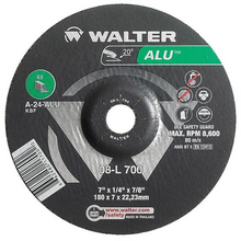 Load image into Gallery viewer, Walter Depressed Center Grinding Wheel, Type 27, 0.125 In Thick, Aluminum Oxide