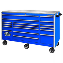 Load image into Gallery viewer, Extreme Tools® EXQ Series 72"W x 30"D 17 Drawer Professional Triple Bank Roller Cabinets