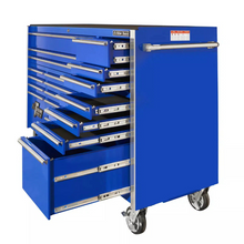 Load image into Gallery viewer, Extreme Tools® RX Series 72"W x 25"D 19 Drawer Triple Bank Roller Cabinet w/ Chrome Drawer Pulls