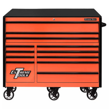Load image into Gallery viewer, Extreme Tools® RX Series 55"W x 25"D 12 Drawer Roller Cabinet 150 lb Slides