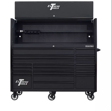 Load image into Gallery viewer, Extreme Tools® RX Series 72"W x 30"D Professional Hutch &amp; 19 Drawer Roller Cabinet w/ 250lbs Slides Combo