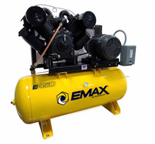 Load image into Gallery viewer, EMAX Industrial Plus 20HP 208-230/460V 3-Phase 2-Stage 120 gal. Horizontal Stationary Electric Air Compressor