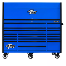 Load image into Gallery viewer, Extreme Tools® RX Series 72"W x 30"D Professional Hutch &amp; 19 Drawer Roller Cabinet w/ 250lbs Slides Combo