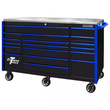 Load image into Gallery viewer, Extreme Tools® EXQ Series 72"W x 30"D 17 Drawer Professional Triple Bank Roller Cabinets