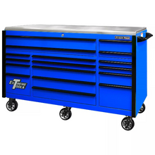 Load image into Gallery viewer, Extreme Tools® EXQ Series 72"W x 30"D 17 Drawer Professional Triple Bank Roller Cabinets