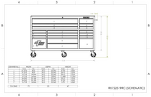 Load image into Gallery viewer, Extreme Tools® RX Series 72"W x 25"D 19 Drawer Triple Bank Roller Cabinet w/ Chrome Drawer Pulls