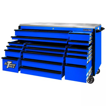 Load image into Gallery viewer, Extreme Tools® EXQ Series 72"W x 30"D 17 Drawer Professional Triple Bank Roller Cabinets