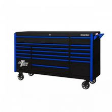 Load image into Gallery viewer, Extreme Tools® DX Series 72"W x 21"D 17 Drawer Triple Bank Roller Cabinets 100 lbs Slides