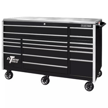 Load image into Gallery viewer, Extreme Tools® EXQ Series 72"W x 30"D 17 Drawer Professional Triple Bank Roller Cabinets