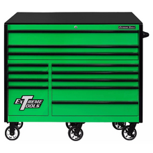 Load image into Gallery viewer, Extreme Tools® RX Series 55"W x 25"D 12 Drawer Roller Cabinet 150 lb Slides