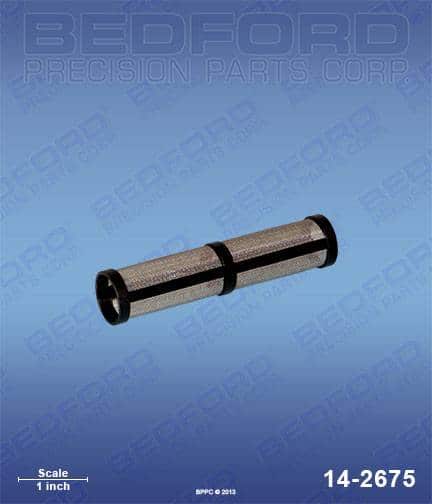 Graco 246-384 Bedford 14-2675 Outlet Filter Element, 60 mesh, short black plastic frame (1587664748579)