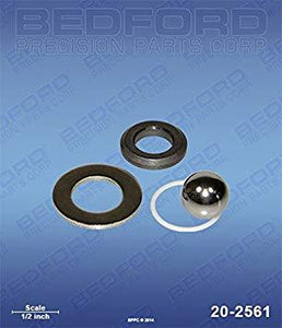 Graco 243-190 Bedford 20-2561 Intake Seat Kit (includes seat, o-ring, spacer & ball)