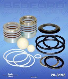 Graco 16X-431 Bedford 20-3193 Repair Kit with leather & polyethylene packings, ceramic balls (1587669598243)