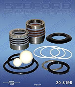 Graco 17A-578 Bedford 20-3198 Repair Kit with leather & polyethylene packings, ceramic balls (1587669729315)