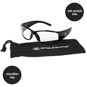 Smith & Wesson® Elite  Safety Eyewear - Black Frame - Clear Lens - Anti-fog - Sold/Each