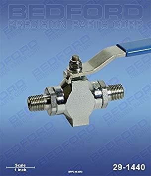 Graco 210-657 Bedford 29-1440 5000 PSI Ball Valve - 1/4 NPT(mbe) Viton Packed (1587612319779)