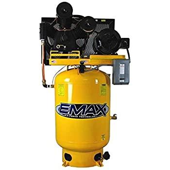 EMAX Industrial Plus Silent 175 PSI @ 38 CFM Belt Drive 10HP 120Gallon Two Stage - Single Phase Electric Air Compressor