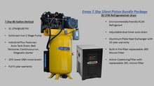 Load image into Gallery viewer, EMAX Silent Industrial Plus 175 PSI @ 31 CFM Belt Drive 7.5HP 3 Phase 2-Stage 80 gal. Compressor w/ 30 CFM Dryer Bundle w/ Pressure Lube Pump
