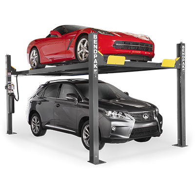 BenPak HD-9XW Standard Width High Lift Four-Post Lift (9,000-lb. Capacity)