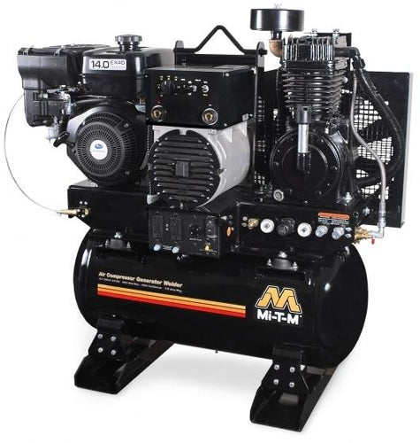 Mi-T-M Two Stage Gasoline - 16.4/15.7 CFM - 90/175 PSI - 420cc Mi-T-M OHV With Electric Start - Battery and Battery Cables Not Included (1587562348579)