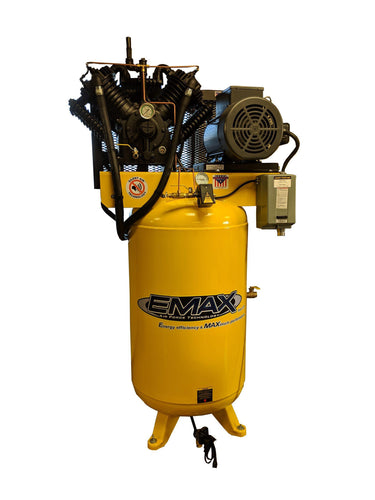 EMAX 7.5hp 80 gallon Three Phase Silent Air Compressor with After-Cooling System