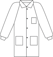 Load image into Gallery viewer, DuPont™ ProClean® 2. Protective Lab Coat with Traditional Collar - Pockets and Knit Cuffs - White - 2X - 30/Pack