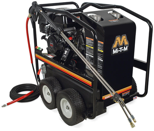 Mi-T-M 3500 PSI @ 3.3 GPM Direct Drive 389cc Honda GX390 OHV AR Pump Hot Water Pressure Washer