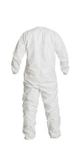 Load image into Gallery viewer, DuPont™ Tyvek® IsoClean® Coverall. Bound Seams. Bound Neck. Dolman Sleeve Design. Covered Elastic Wrists and Ankles. Zipper Closure. White. - 5X - 25/Pack - Option OS