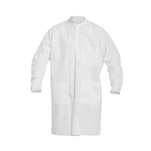 Load image into Gallery viewer, DuPont™ ProShield® 10 Labcoat - Knit Collar and Cuff - Frontsnap Closure - Serged Seams - White - 3X - 30/Pack