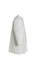 DuPont™ Tyvek® 400 Frock - Collar - Open Wrists - Extends Below Hip - Front Snap Closure - Serged Seams - White - 7X - 30/PK