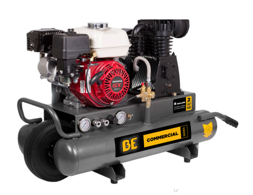 BE Commercial Series 12.7 CFM @ 100 PSI 8 gal. Portable Gas Compressor