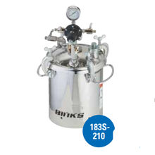 Load image into Gallery viewer, Binks 183S 2 Gallons ASME Stainless Steel Pressure Tank - Single Regulated &amp; No Agitator