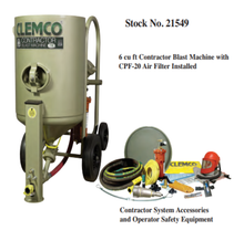 Load image into Gallery viewer, Clemco 6 cu ft High Pressure (HP) Contractor Blast Pot Package - Contractor System 2006 CA with Apollo 600 HP Respirator - SaFety Gear