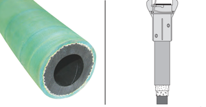 Clemco Standard 2-Braid Blast Hose - 1-1/4″ ID  x 50′ - Uncoupled