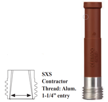Load image into Gallery viewer, Clemco SXS Clemlite Silicon-Carbide Lined Long Venturi Style Contractor Thread 1-1/4 inch Entry Rubber Jacketed Sandblast Nozzle