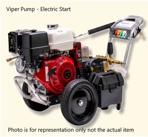 Pressure-Pro Eagle II 4200 PSI @ 4.0 GPM Viper Pump Belt Drive Gas Honda Engine Cold Water Pressure Washer w/ Electric Start - Cart