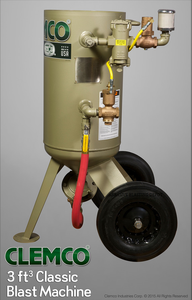 Clemco 3 cu ft High Pressure (HP) Classic Blast Machine Model 1648 HP Package - 300lbs., with 1 inch Piping. - Syatem 1648-100-CA