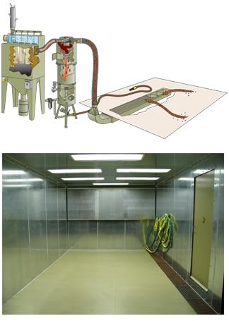 Comes in 3x3 or 2x2 Hopper Sizes allow for recovering of sandblast media can be integrated into a floor or set on top of the floor depending on your desired option.