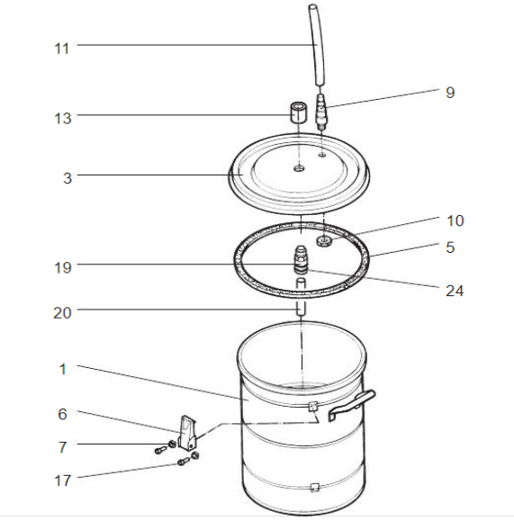 Wagner Powder Sprint XE 60 L/25 L Tank O-Ring