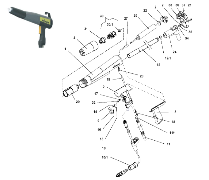 Spray Gun Parts Diagram